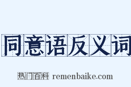 同意语反义词是什么意思的图片